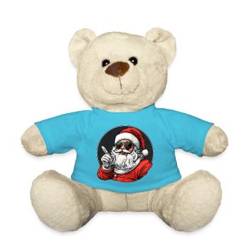 Cooler Weihnachtsmann - Teddy - Atollblau - Vorne