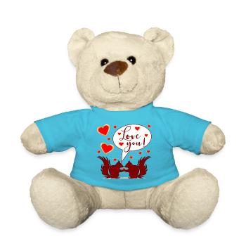 SQUIRREL - LOVE YOU COUPLE - Teddy - Atollblau - Vorne