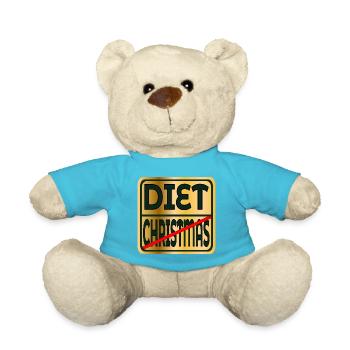 CHRISTMAS FOOD DIET - Teddy Bear - atoll blue - Front