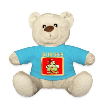 Père Noël AVOCAT HOCKEY SUR GLACE SUISSE - Teddy Bear - atoll blue - Front