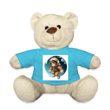The Space Primate - Teddy Bear - atoll blue - Front