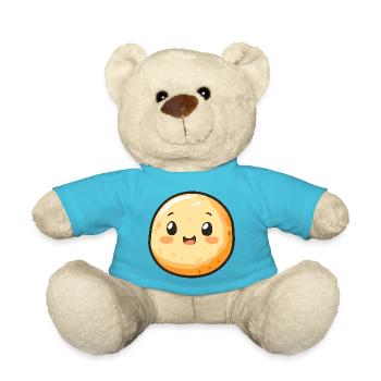 Happy Potato Cartoon - Adorable and Fun Design - Teddy Bear - atoll blue - Front