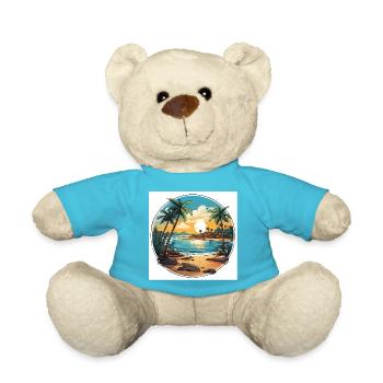 Tropical Paradise - Teddy Bear - atoll blue - Front