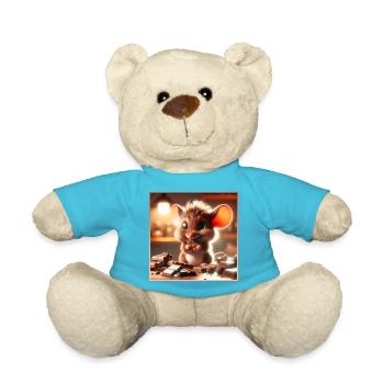 Kleines Schokoladen Mäuschen - Teddy - Atollblau - Vorne