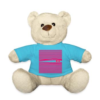 LIEBESERKLÄRUNG BEZIEHUNG LIEBE HERZEN - Teddy - Atollblau - Vorne