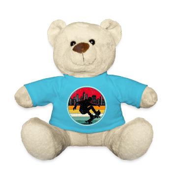 Urban Sunset Skate Silhouette - Teddy - Atollblau - Vorne