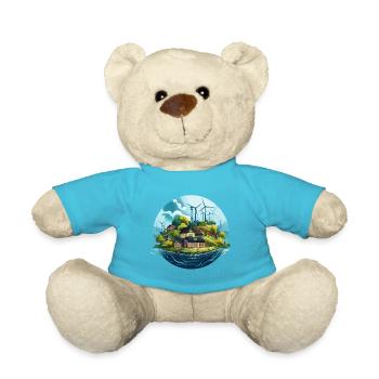 Green Innovation - Teddy Bear - atoll blue - Front