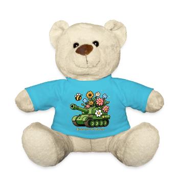 Blüten statt Bomben - Teddy - Atollblau - Vorne