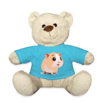 Lustiges und neugieriges Meerschweinchenbaby - Teddy - Atollblau - Vorne