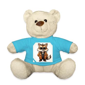 Der modische Waschbär-Designer - Teddy - Atollblau - Vorne