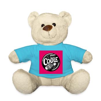 Cool sock socks and funny saying - Teddy Bear - atoll blue - Front