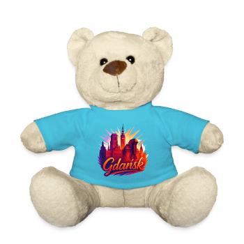 Danzig Gdańsk Goldene Stadt Ostsee Polen Geschenk - Teddy - Atollblau - Vorne