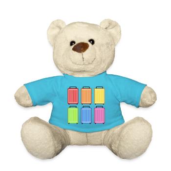 SUITCASE RAINBOW - Teddy Bear - atoll blue - Front