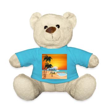 Tropischer Strand mit Pool und Sonnenuntergang - Teddy - Atollblau - Vorne