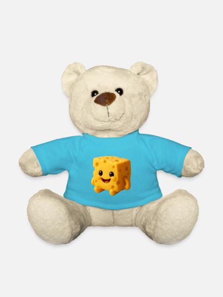 Käse-Charakter mit Freundlichem Gesicht - Teddy - Atollblau