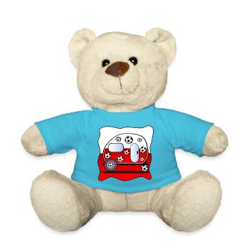Football Campsite Poland - Teddy Bear - atoll blue - Front