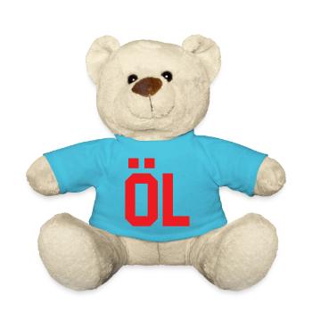 Motif géométrique rétro pour vêtements - Nounours - bleu outremer - Devant