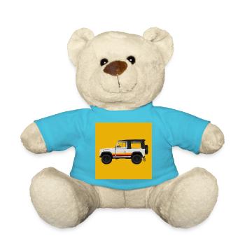 Vintage Off-Road SUV Design Defender - Teddy Bear - atoll blue - Front