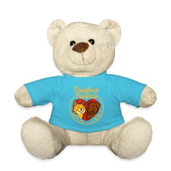 Motif de l’amitié entre chiens et chats - Nounours - bleu outremer - Devant