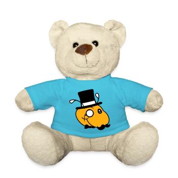 Caterpillar Sir Lord Rich Monocle Glasses Top Hat - Teddy Bear - atoll blue - Front