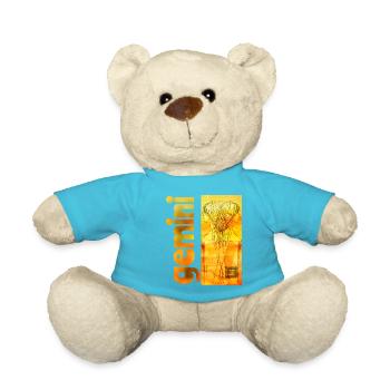 Sternzeichen Zwillinge - Teddy - Atollblau - Vorne