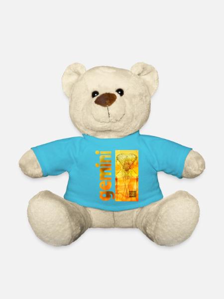 Sternzeichen Zwillinge - Teddy - Atollblau