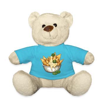 Nachos with cheese dip and jalapenos :) - Teddy Bear - atoll blue - Front