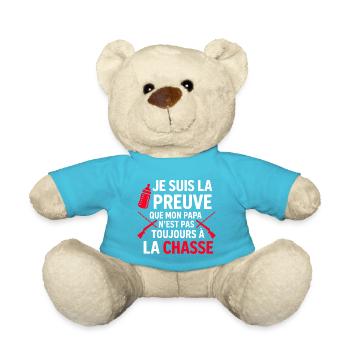 Ich bin der Beweis, dass mein Vater jagt - Teddy - Atollblau - Vorne