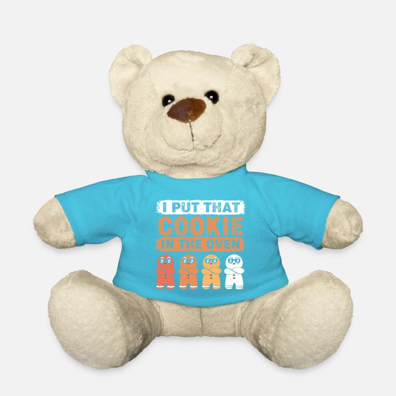 Schwangerschaft Geburt Lebkuchen Weihnachten - Teddy - Atollblau