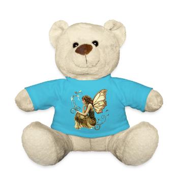 Noble fairy with butterfly wings - Teddy Bear - atoll blue - Front