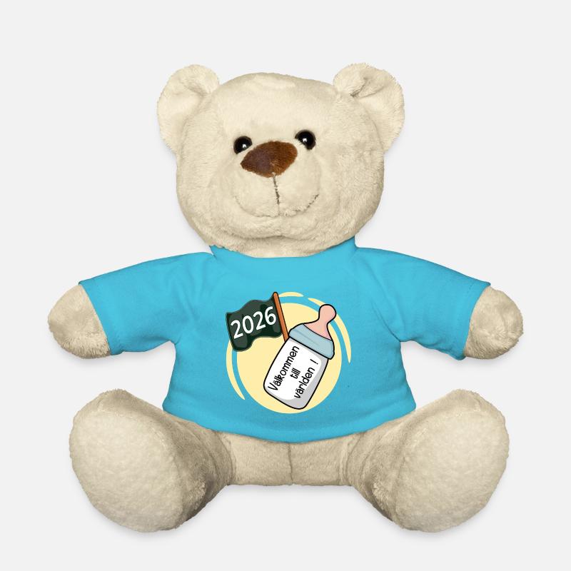 Bienvenue dans le monde 2026 - Nounours - bleu outremer
