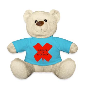 Silence is Violence - Teddy Bear - atoll blue - Front