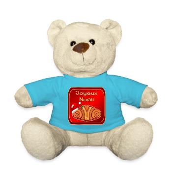 Joyeux Noël Croissants - Nounours - bleu outremer - Devant