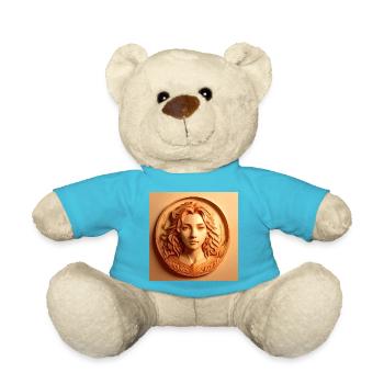 Circular Foliage Portrait - Teddy Bear - atoll blue - Front