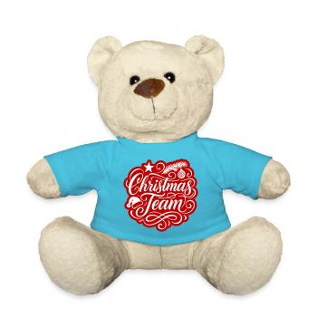 Weihnachts Team Christmas Weihnachten - Teddy - Atollblau - Vorne