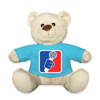 Microphone Check League Icon – Sports Fan - Teddy Bear - atoll blue - Front