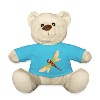 Magical chestnut dragonfly – childhood & handicrafts - Teddy Bear - atoll blue - Front