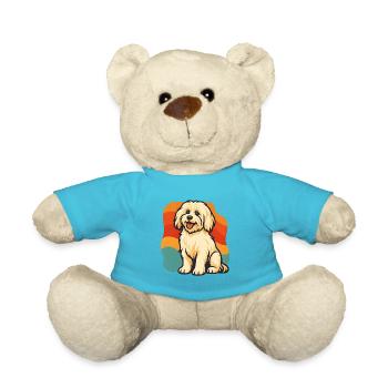 Chien havanais au design rétro - Nounours - bleu outremer - Devant