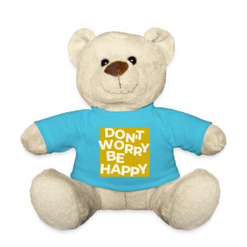 Dont Worry Be Happy - Teddy - Atollblau - Vorne