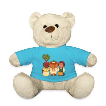 Beetroot, borsch and salad - Teddy Bear - atoll blue - Front