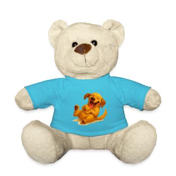 T-shirt Laughing Flash Labrador – Motif de chien drôle - Nounours - bleu outremer - Devant