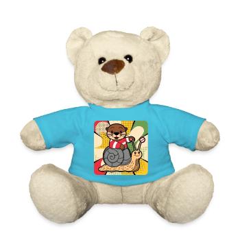 Otter auf Schneckentour - Teddy - Atollblau - Vorne