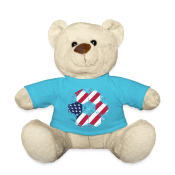 Ballon de football patriotique Drapeau américain USA Sports Gif - Nounours - bleu outremer - Devant