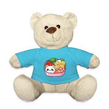 Kawaii Bento Cat Bowl - Nounours - bleu outremer - Devant