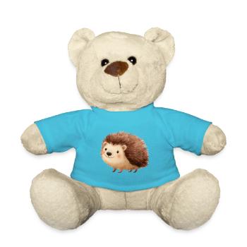 Süßer Igel – Kindliche und charmante Zeichnung - Teddy - Atollblau - Vorne