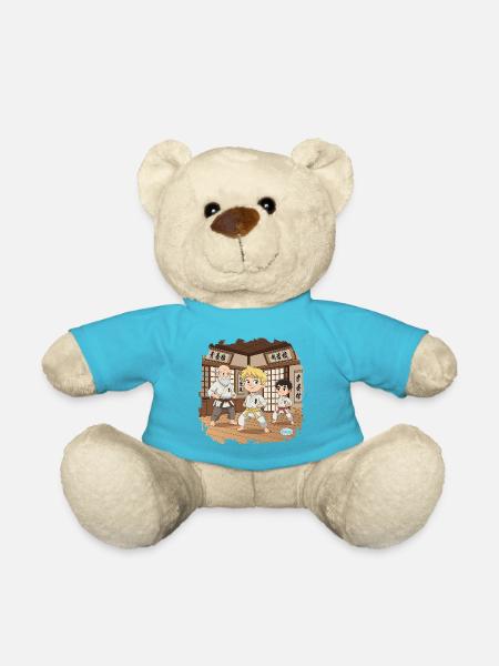 Bouno in Karate - Little Martial Artist - Teddy Bear - atoll blue