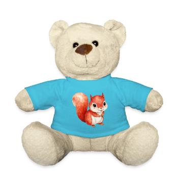 Forest Animal, Cute Squirrel for Kids - Teddy Bear - atoll blue - Front