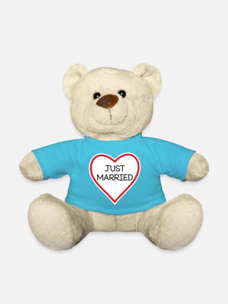 Herzbanner Just Verheiratet - Teddy - Atollblau