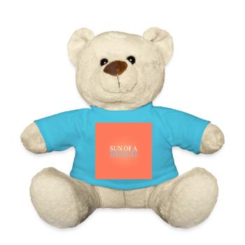 Sun of a Beach – Cheeky Summer Design - Teddy Bear - atoll blue - Front