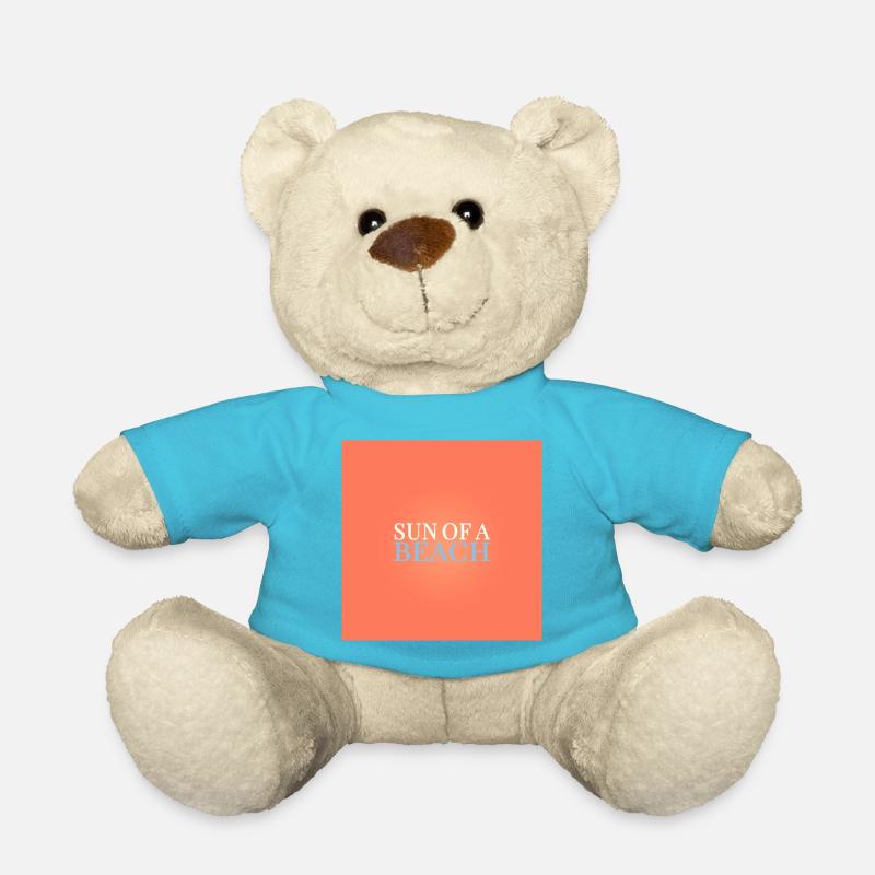 Sun of a Beach – Cheeky Summer Design - Teddy Bear - atoll blue